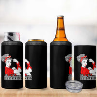 Stroke Survivor Unbreakable 4 in 1 Can Cooler Tumbler Stroke Awareness Gift
