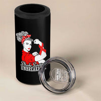 Stroke Survivor Unbreakable 4 in 1 Can Cooler Tumbler Stroke Awareness Gift