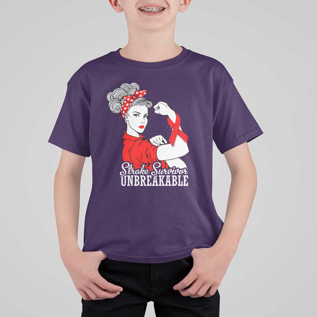 Stroke Survivor Unbreakable T Shirt For Kid Stroke Awareness Gift