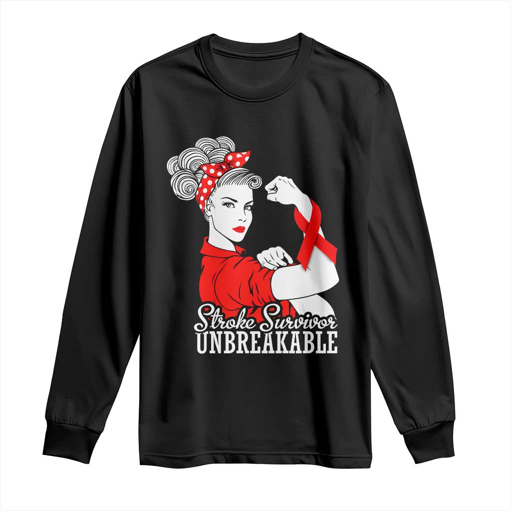 Stroke Survivor Unbreakable Long Sleeve Shirt Stroke Awareness Gift