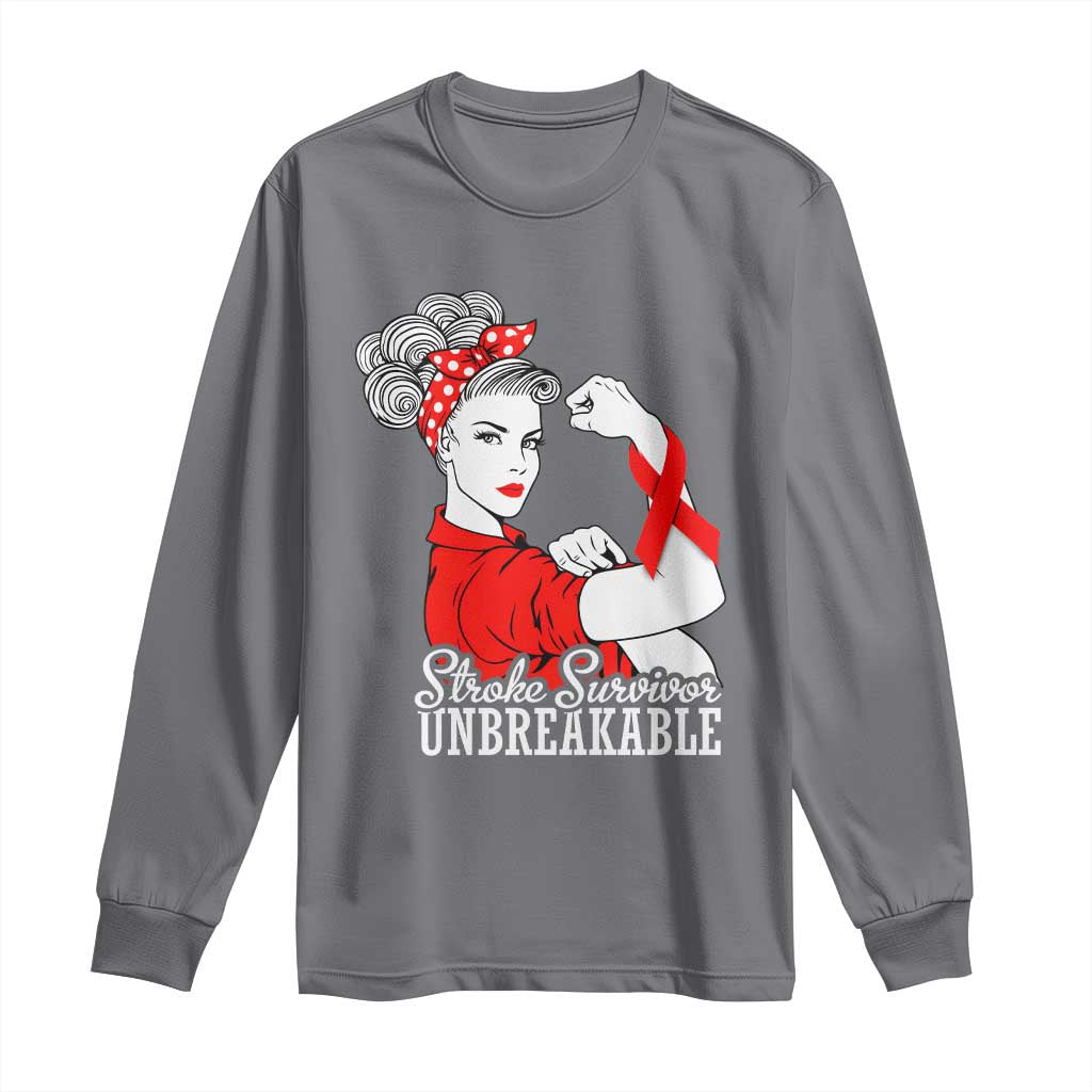 Stroke Survivor Unbreakable Long Sleeve Shirt Stroke Awareness Gift