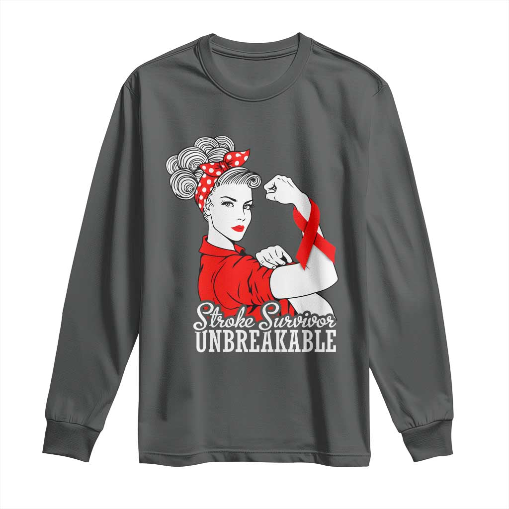 Stroke Survivor Unbreakable Long Sleeve Shirt Stroke Awareness Gift