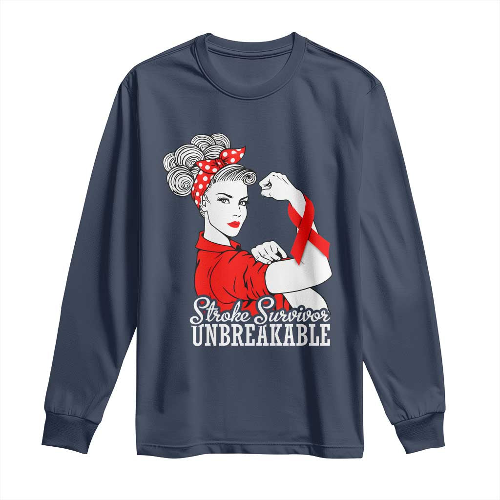 Stroke Survivor Unbreakable Long Sleeve Shirt Stroke Awareness Gift