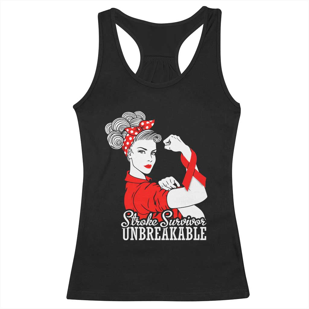 Stroke Survivor Unbreakable Racerback Tank Top Stroke Awareness Gift