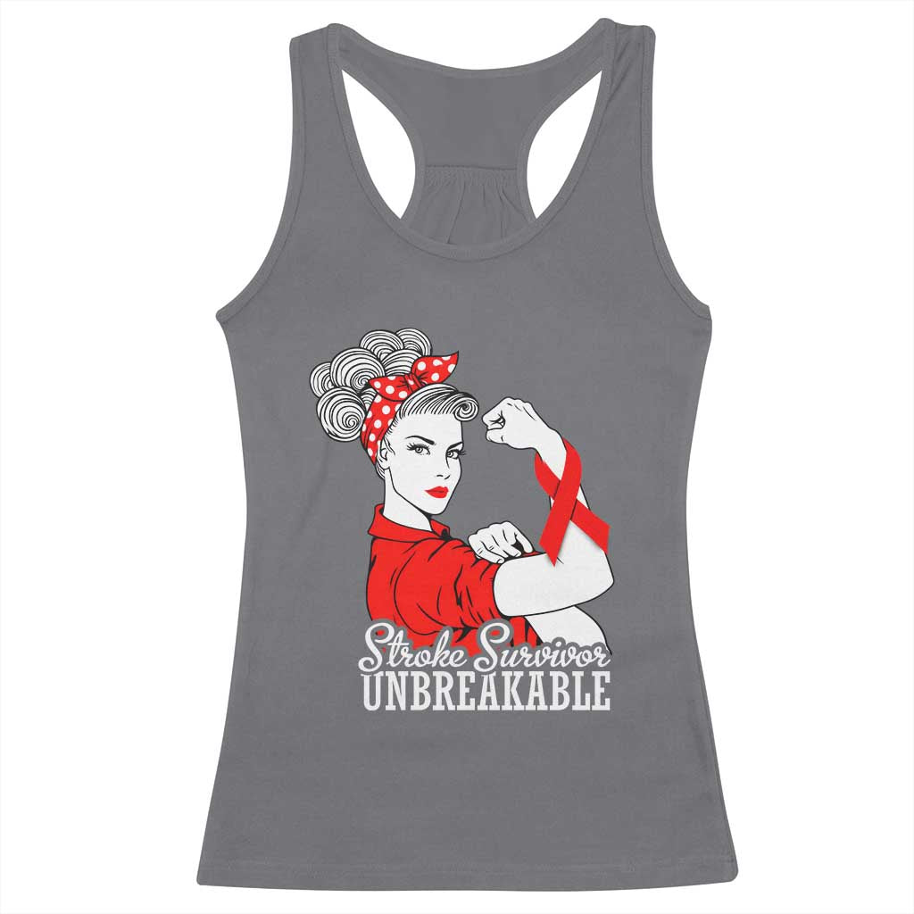 Stroke Survivor Unbreakable Racerback Tank Top Stroke Awareness Gift