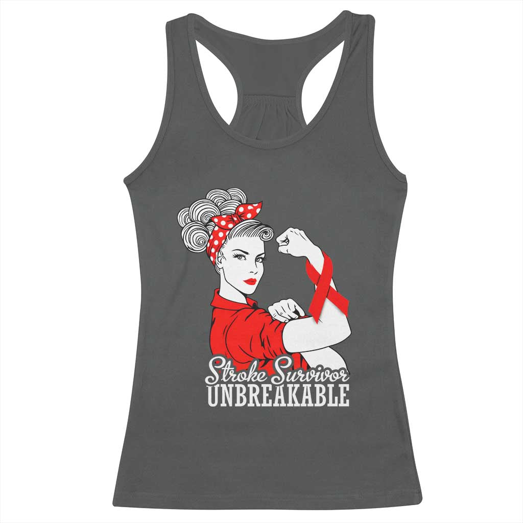 Stroke Survivor Unbreakable Racerback Tank Top Stroke Awareness Gift