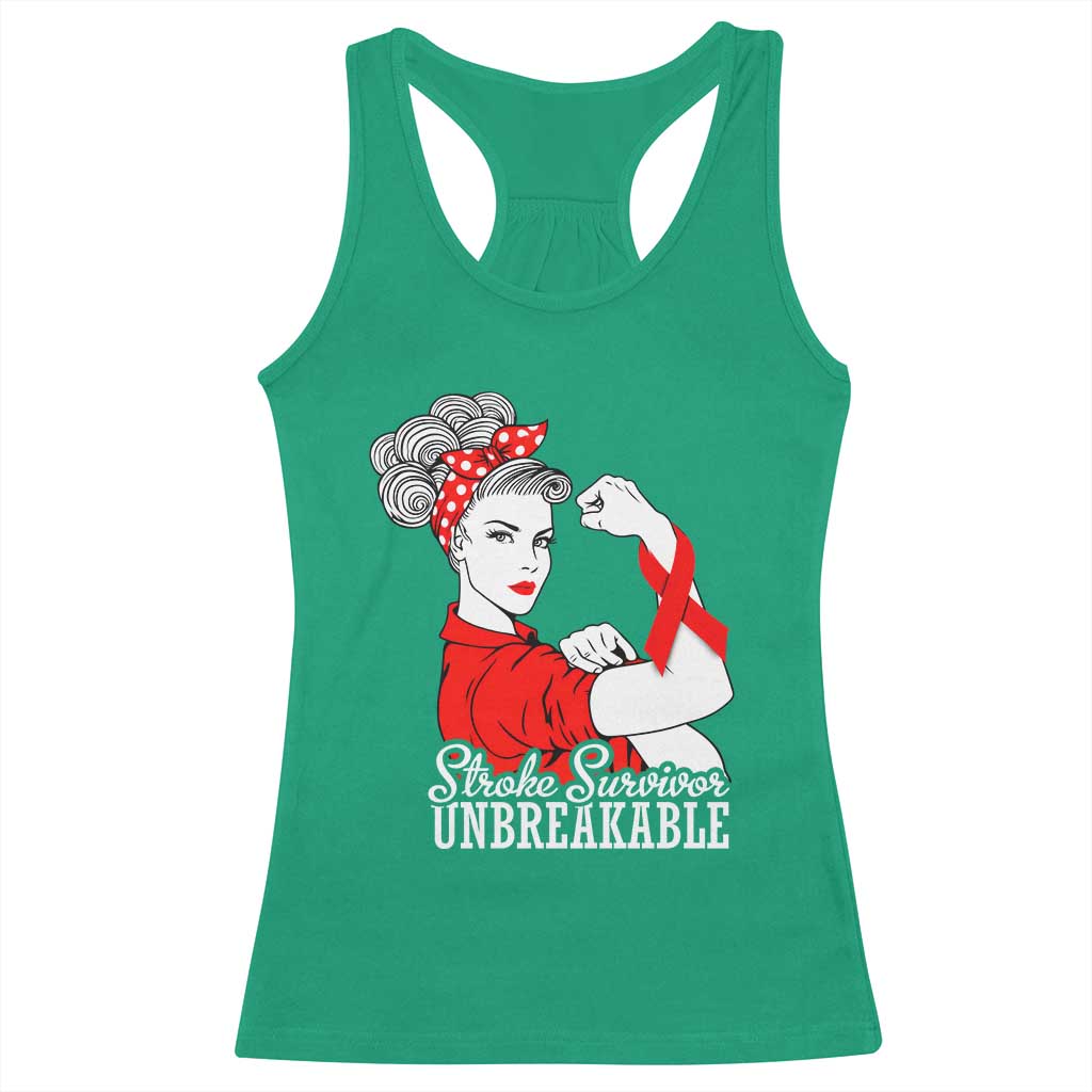 Stroke Survivor Unbreakable Racerback Tank Top Stroke Awareness Gift