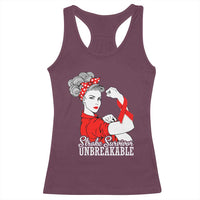 Stroke Survivor Unbreakable Racerback Tank Top Stroke Awareness Gift
