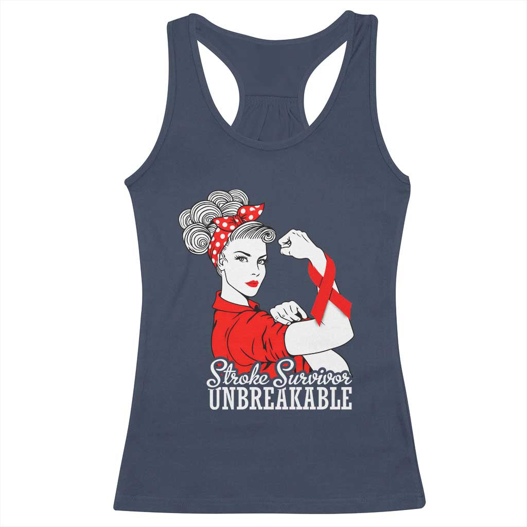 Stroke Survivor Unbreakable Racerback Tank Top Stroke Awareness Gift