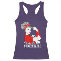 Stroke Survivor Unbreakable Racerback Tank Top Stroke Awareness Gift