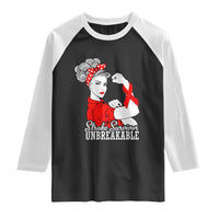 Stroke Survivor Unbreakable Raglan Shirt Stroke Awareness Gift