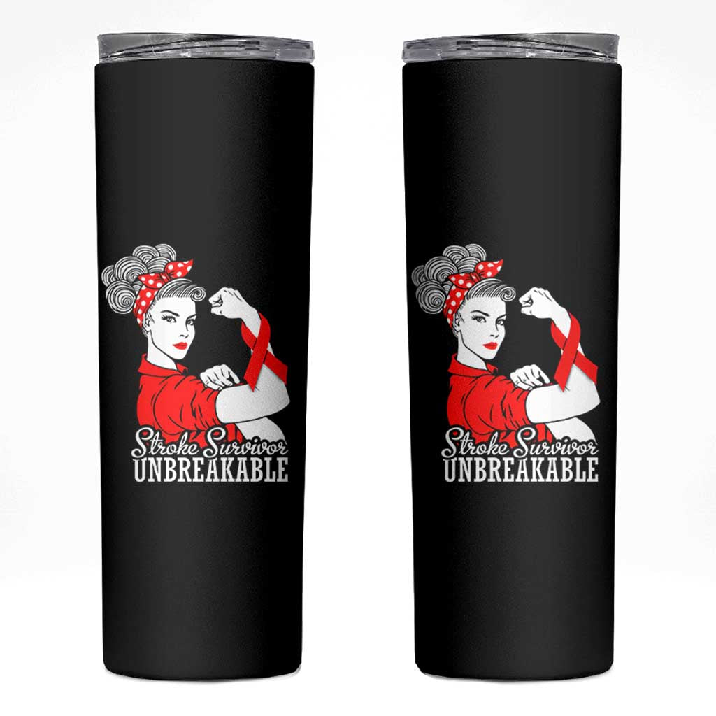 Stroke Survivor Unbreakable Skinny Tumbler Stroke Awareness Gift