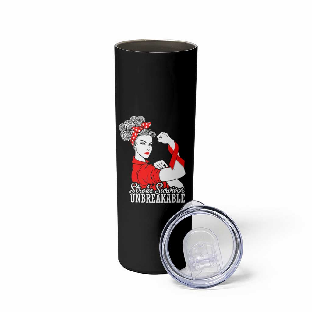 Stroke Survivor Unbreakable Skinny Tumbler Stroke Awareness Gift