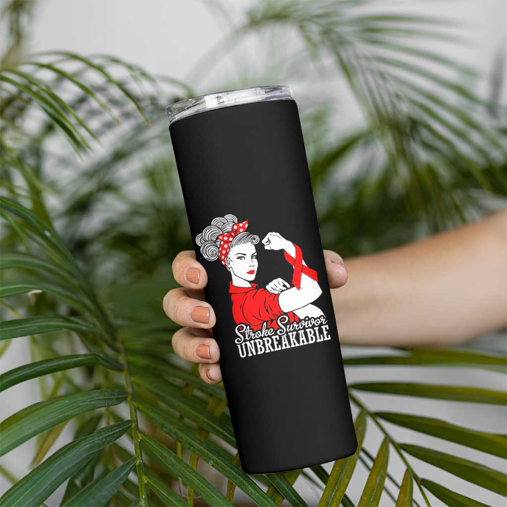 Stroke Survivor Unbreakable Skinny Tumbler Stroke Awareness Gift