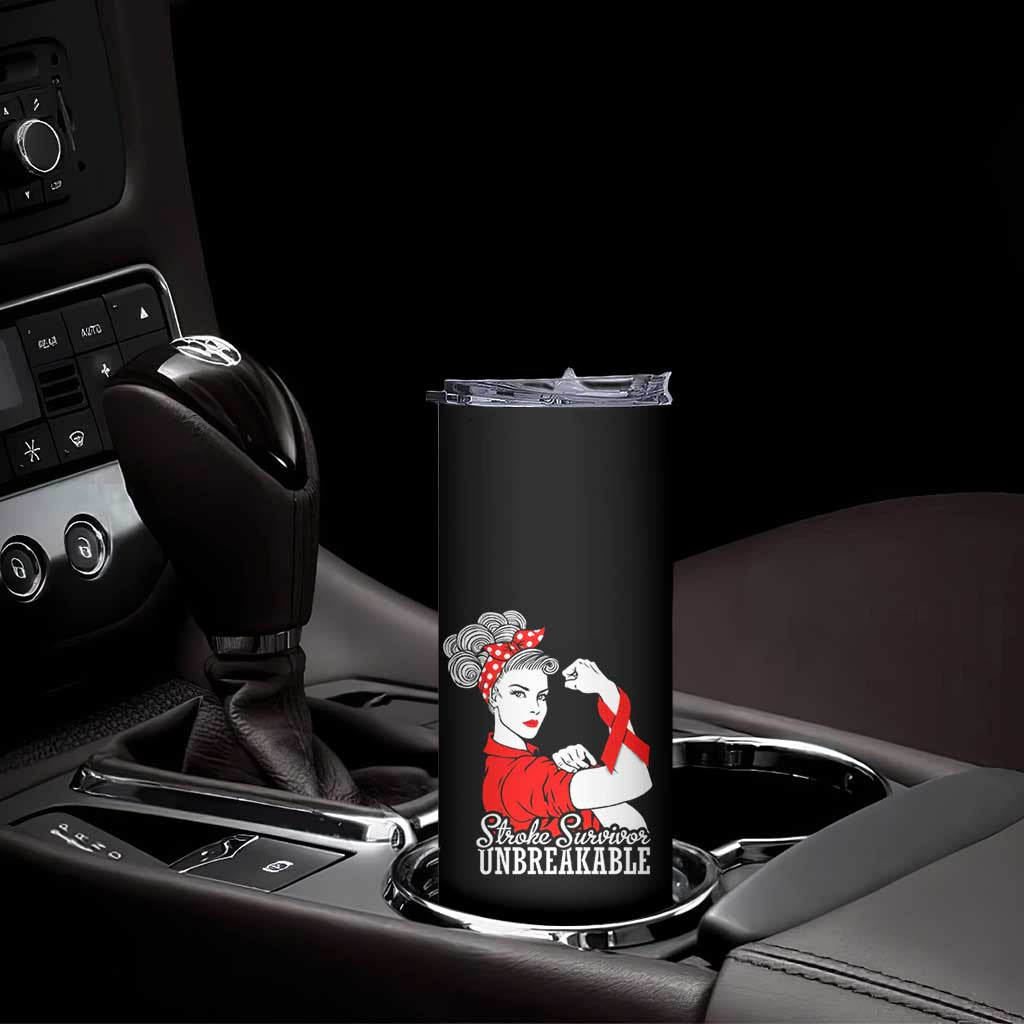 Stroke Survivor Unbreakable Skinny Tumbler Stroke Awareness Gift