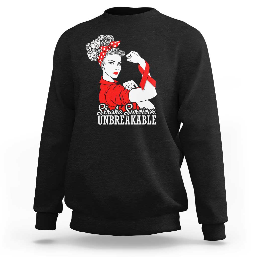 Stroke Survivor Unbreakable Sweatshirt Stroke Awareness Gift