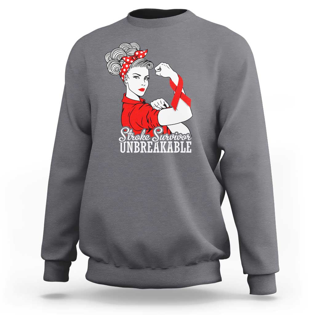 Stroke Survivor Unbreakable Sweatshirt Stroke Awareness Gift