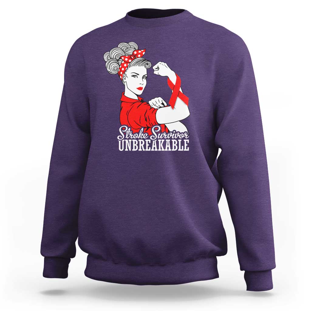 Stroke Survivor Unbreakable Sweatshirt Stroke Awareness Gift