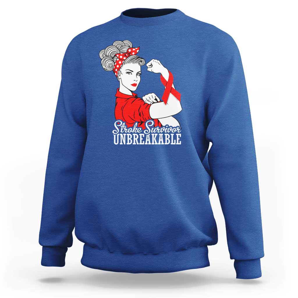 Stroke Survivor Unbreakable Sweatshirt Stroke Awareness Gift