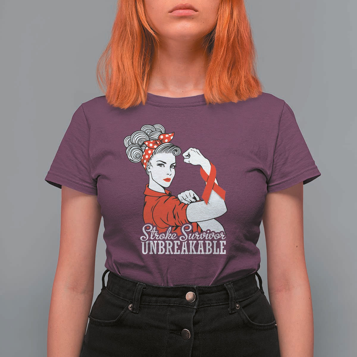 Stroke Survivor Unbreakable T Shirt For Women Stroke Awareness Gift