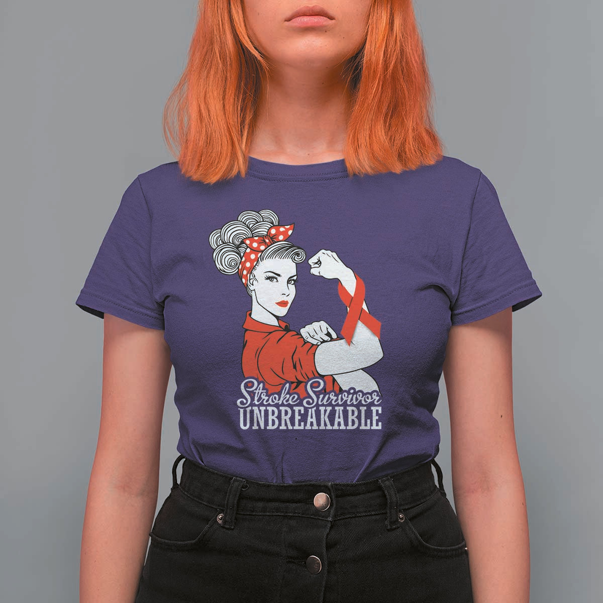 Stroke Survivor Unbreakable T Shirt For Women Stroke Awareness Gift