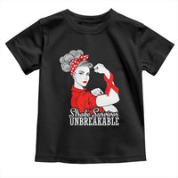 Stroke Survivor Unbreakable Toddler T Shirt Stroke Awareness Gift