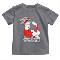 Stroke Survivor Unbreakable Toddler T Shirt Stroke Awareness Gift