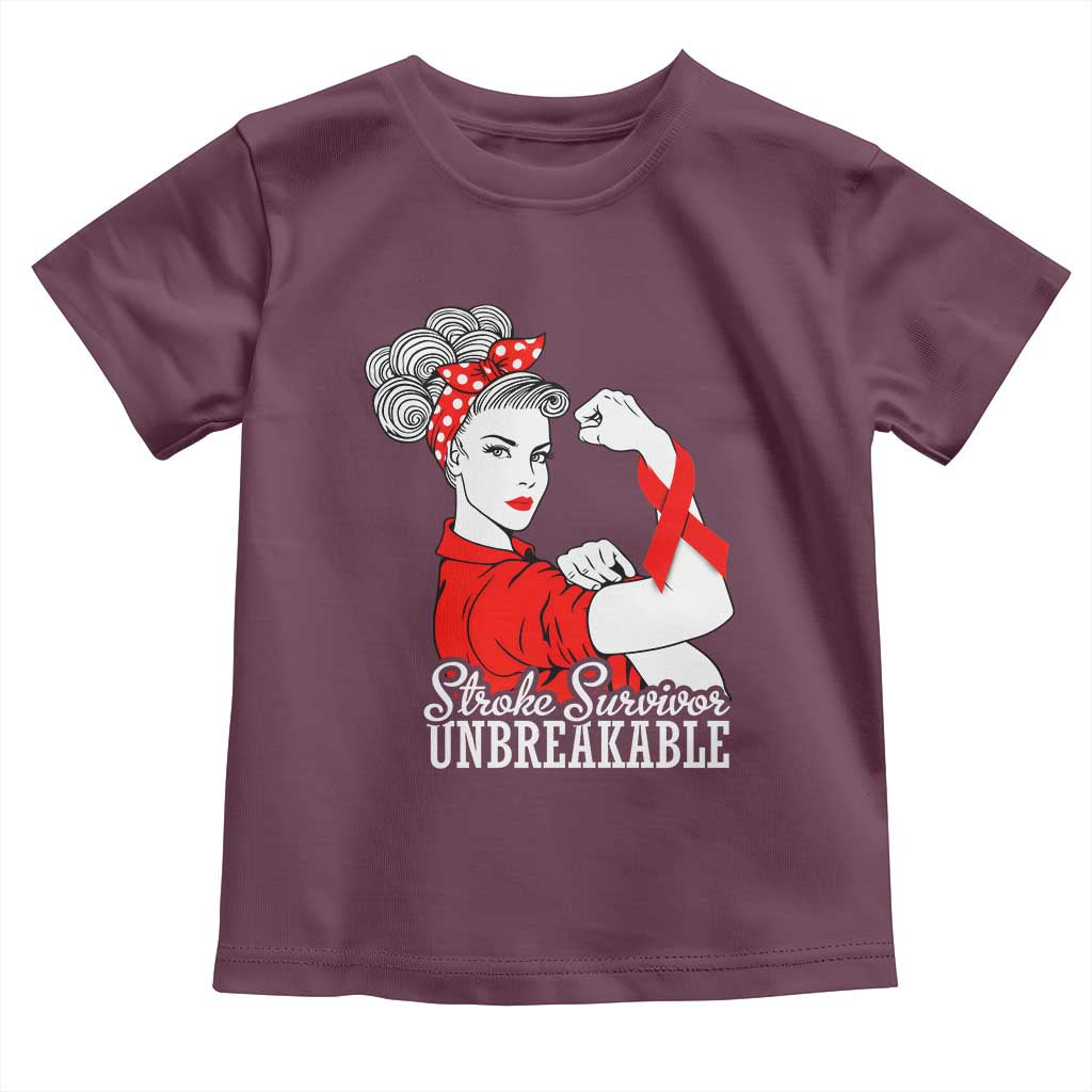 Stroke Survivor Unbreakable Toddler T Shirt Stroke Awareness Gift
