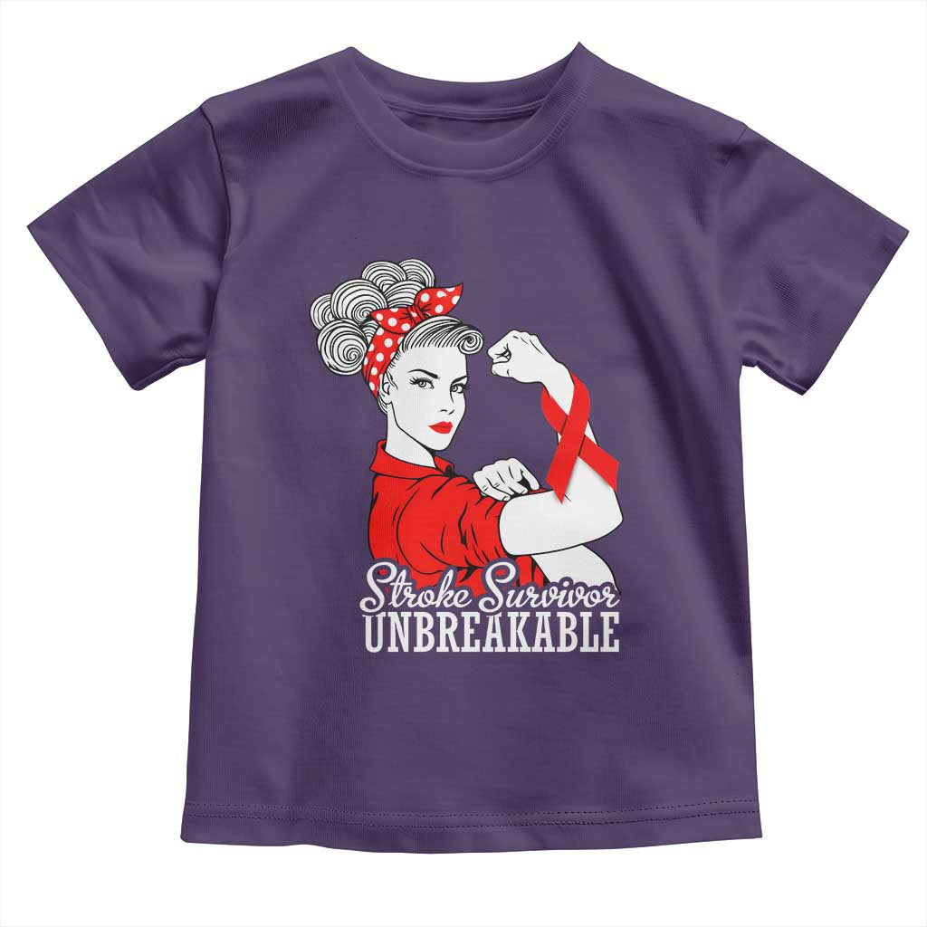Stroke Survivor Unbreakable Toddler T Shirt Stroke Awareness Gift