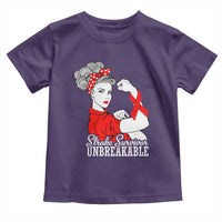 Stroke Survivor Unbreakable Toddler T Shirt Stroke Awareness Gift