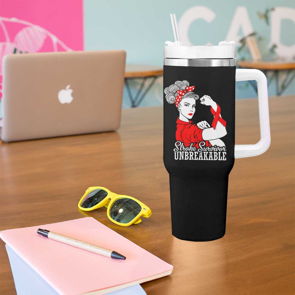 Stroke Survivor Unbreakable Tumbler With Handle Stroke Awareness Gift