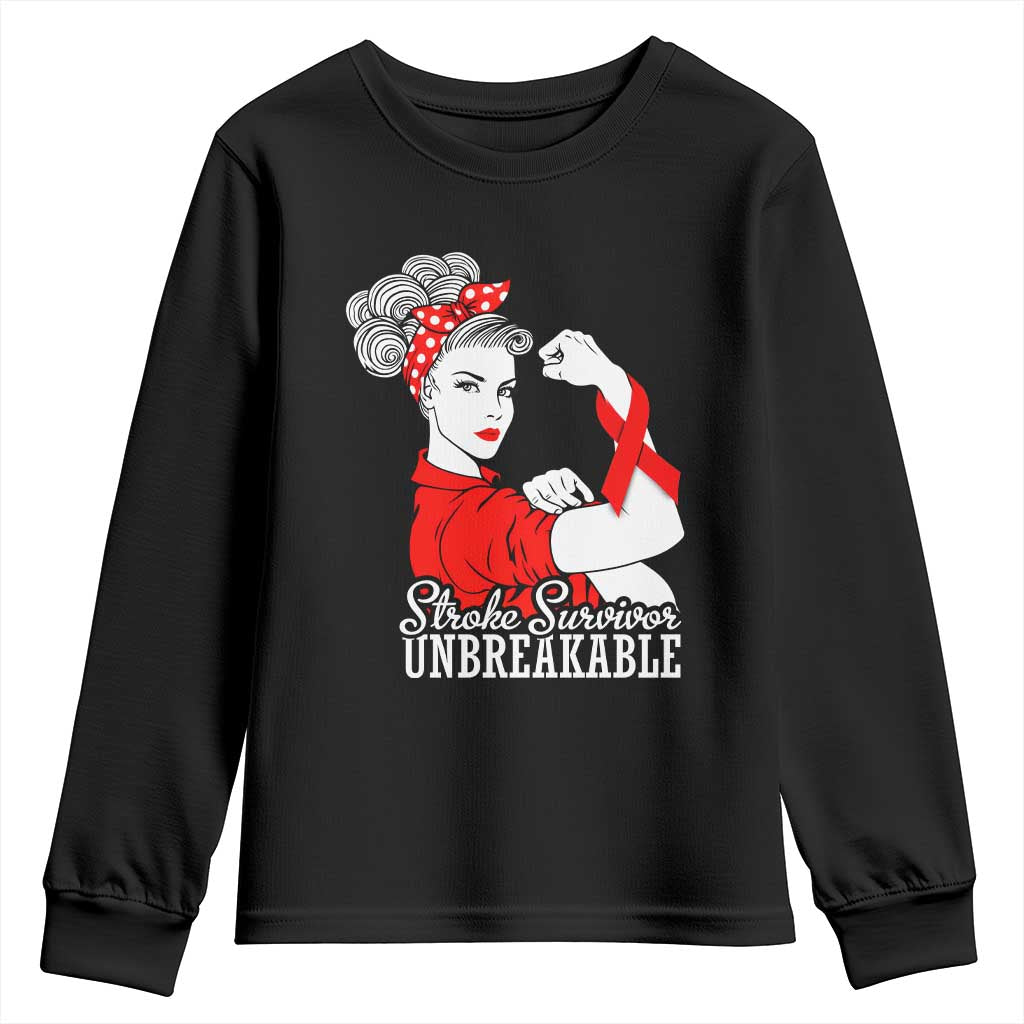 Stroke Survivor Unbreakable Youth Sweatshirt Stroke Awareness Gift