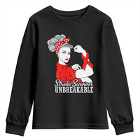 Stroke Survivor Unbreakable Youth Sweatshirt Stroke Awareness Gift