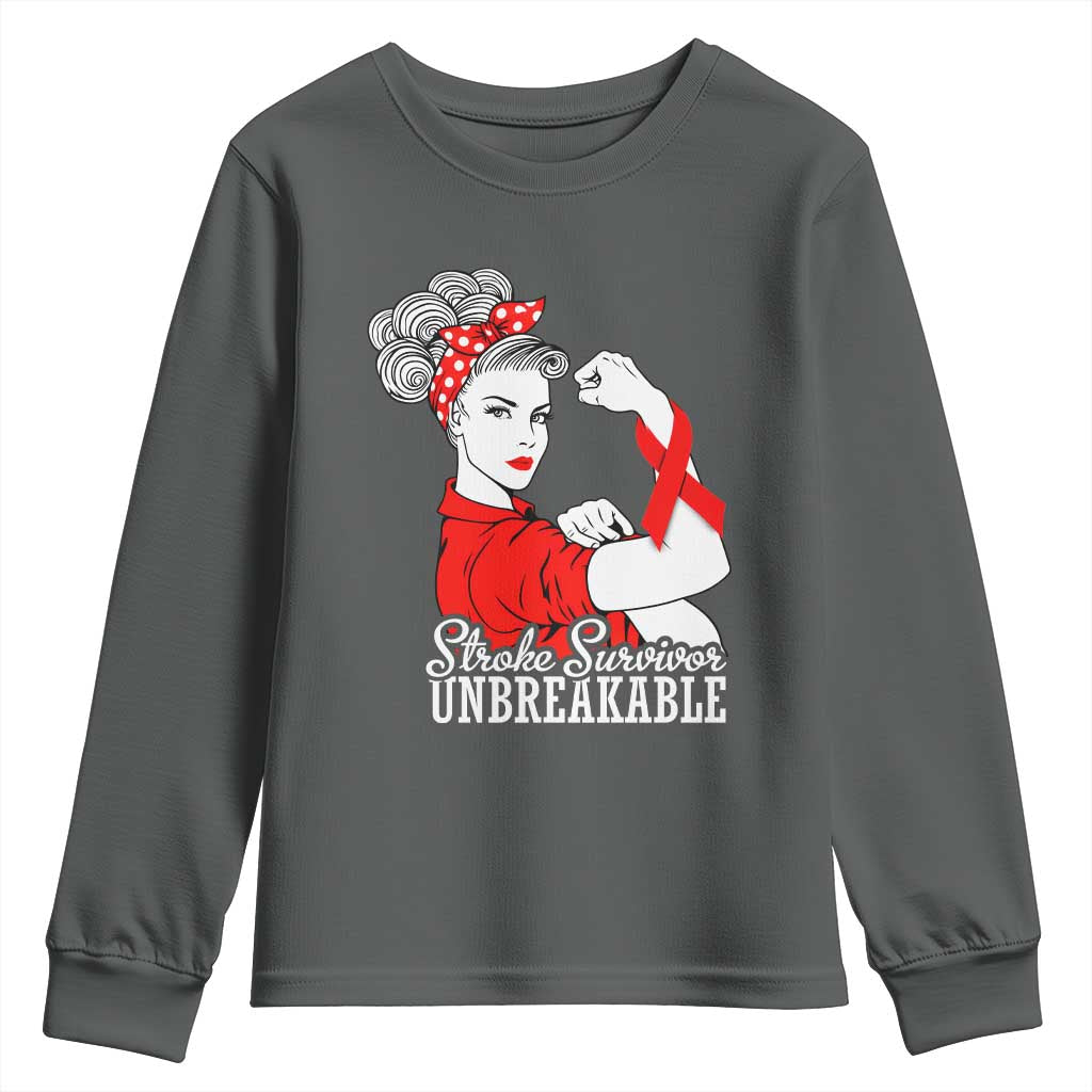 Stroke Survivor Unbreakable Youth Sweatshirt Stroke Awareness Gift
