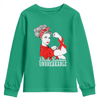 Stroke Survivor Unbreakable Youth Sweatshirt Stroke Awareness Gift