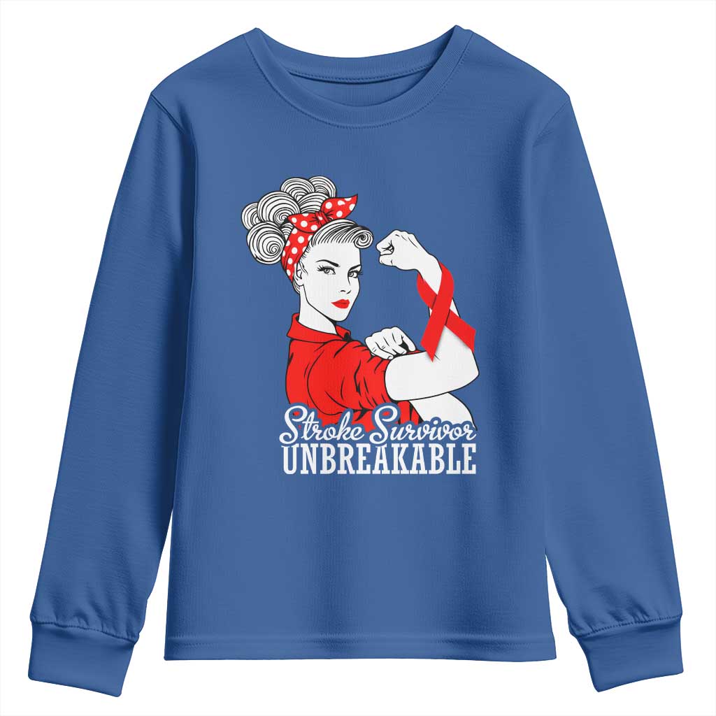 Stroke Survivor Unbreakable Youth Sweatshirt Stroke Awareness Gift