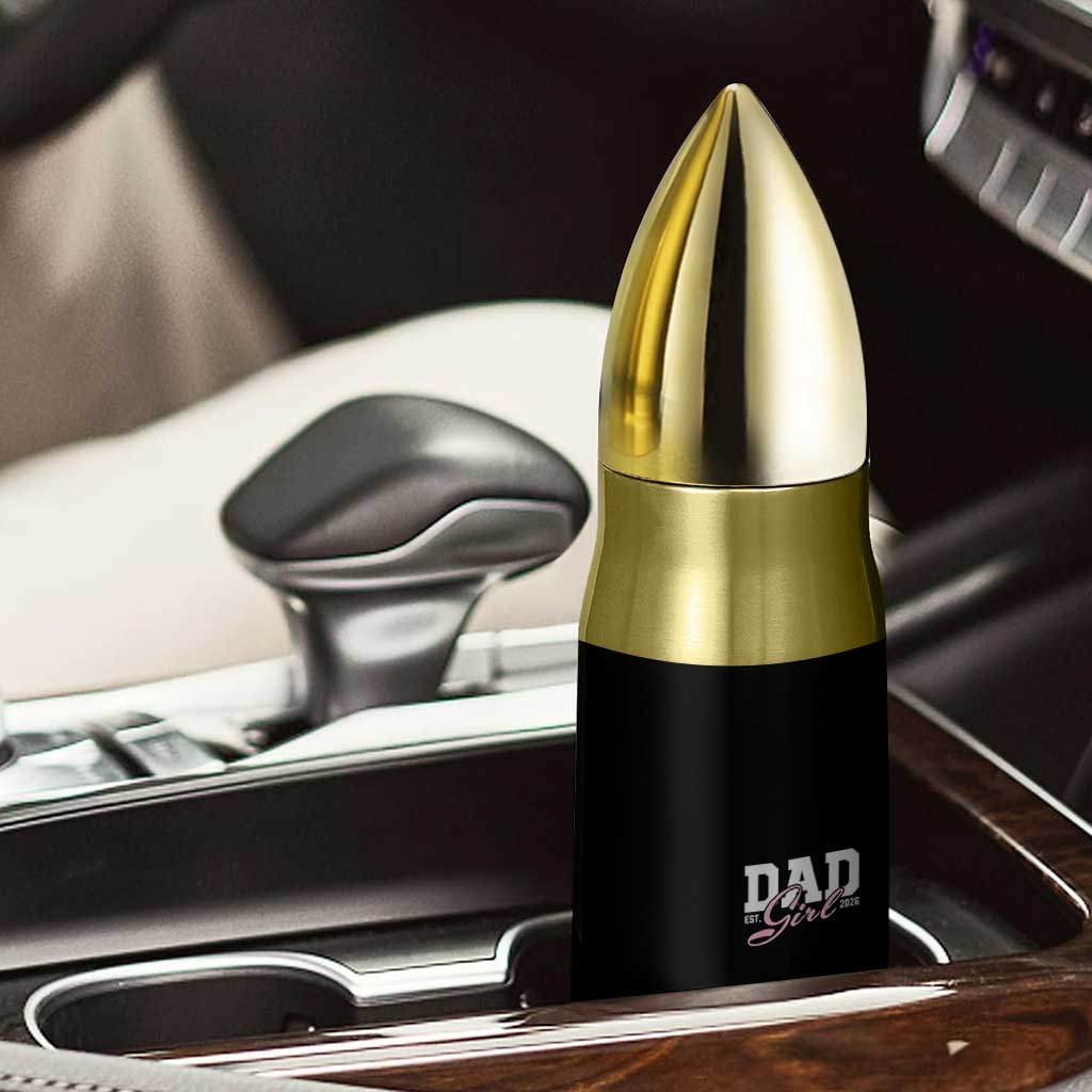 Dad Girl 2026 Bullet Tumbler Soon to Be Daddy of Baby Girl