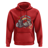 Funny Raccoon Hoodie Stay Trashy Rainbow Bin Cute Trash Panda - Wonder Print Shop