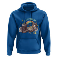 Funny Raccoon Hoodie Stay Trashy Rainbow Bin Cute Trash Panda - Wonder Print Shop