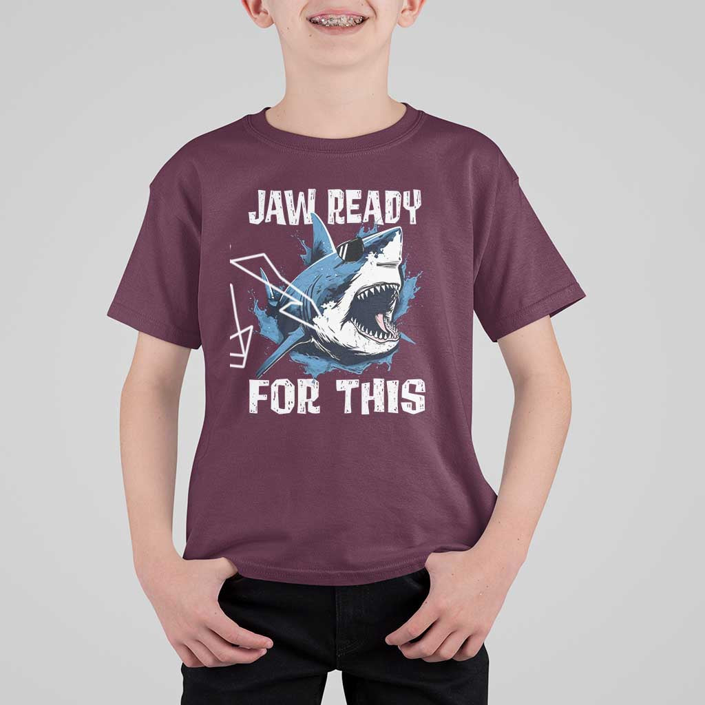 Funny Shark Lover T Shirt For Kid Jaw Ready For This Ocean Wildlife - Wonder Print Shop