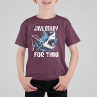 Funny Shark Lover T Shirt For Kid Jaw Ready For This Ocean Wildlife - Wonder Print Shop
