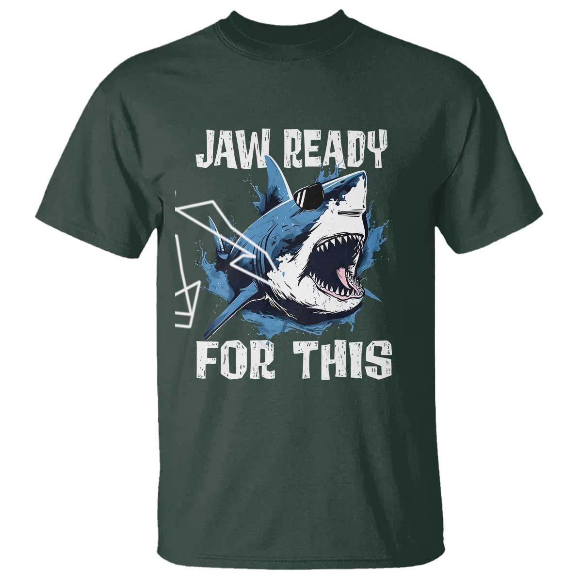 Funny Shark Lover T Shirt Jaw Ready For This Ocean Wildlife - Wonder Print Shop