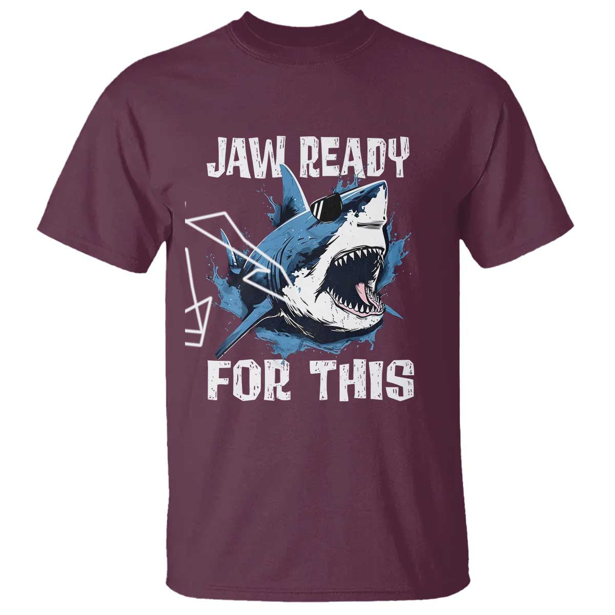 Funny Shark Lover T Shirt Jaw Ready For This Ocean Wildlife - Wonder Print Shop