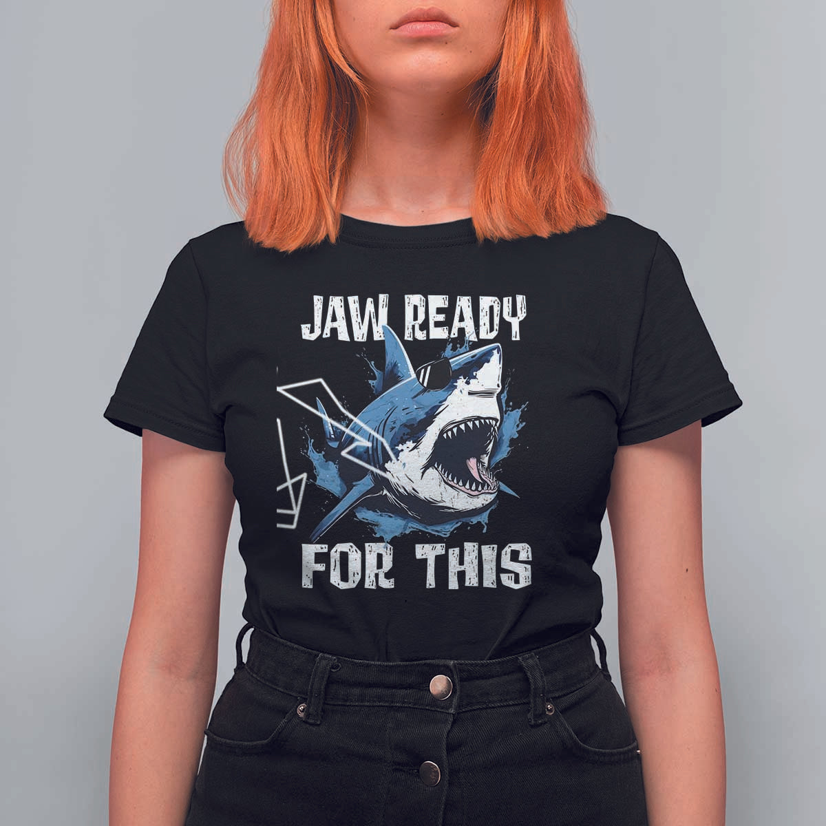 Funny Shark Lover T Shirt For Women Jaw Ready For This Ocean Wildlife - Wonder Print Shop