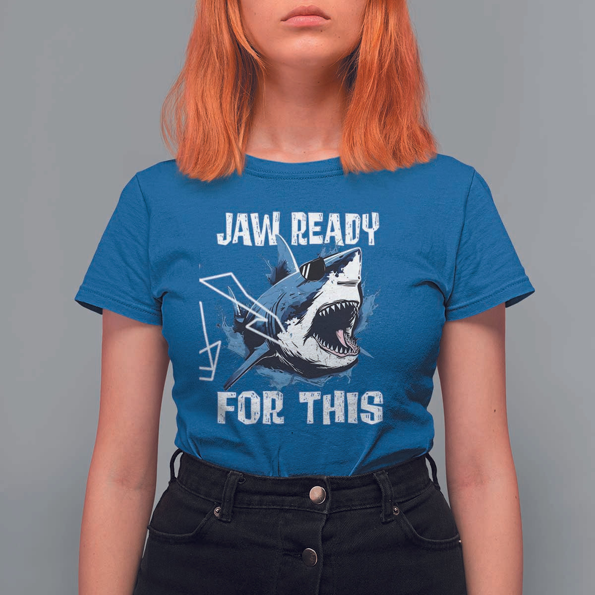 Funny Shark Lover T Shirt For Women Jaw Ready For This Ocean Wildlife - Wonder Print Shop