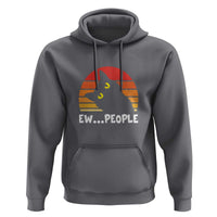 Funny Black Cat Hoodie Eww People Vintage Retro Kitten - Wonder Print Shop