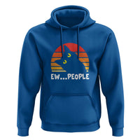 Funny Black Cat Hoodie Eww People Vintage Retro Kitten - Wonder Print Shop