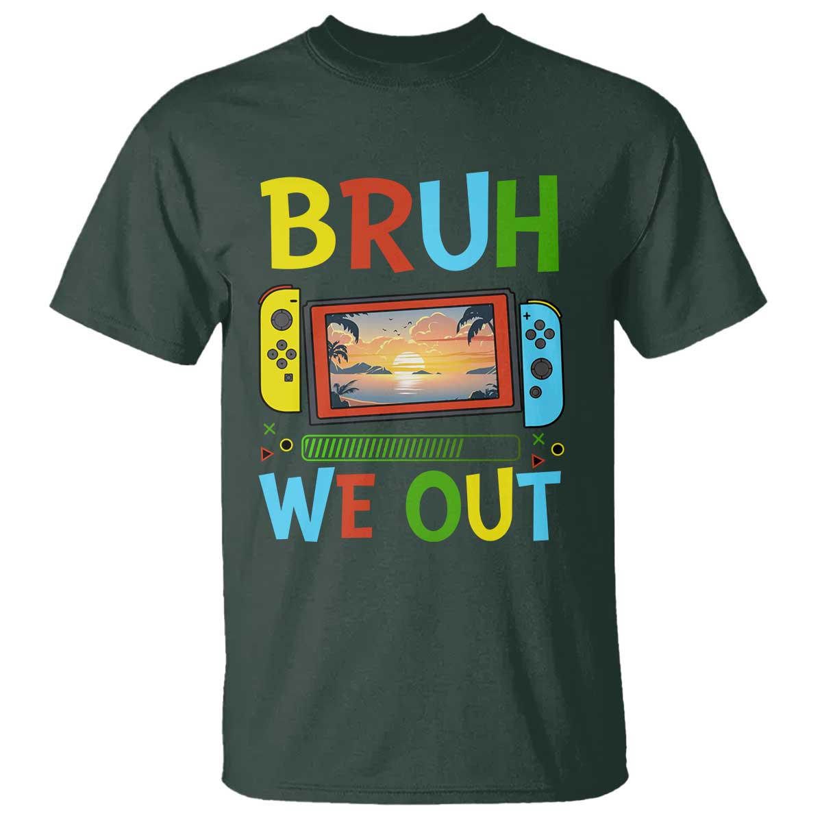 Summer Vacation T Shirt Bruh We Out Game Console Happy Last Day Of School - Wonder Print Shop