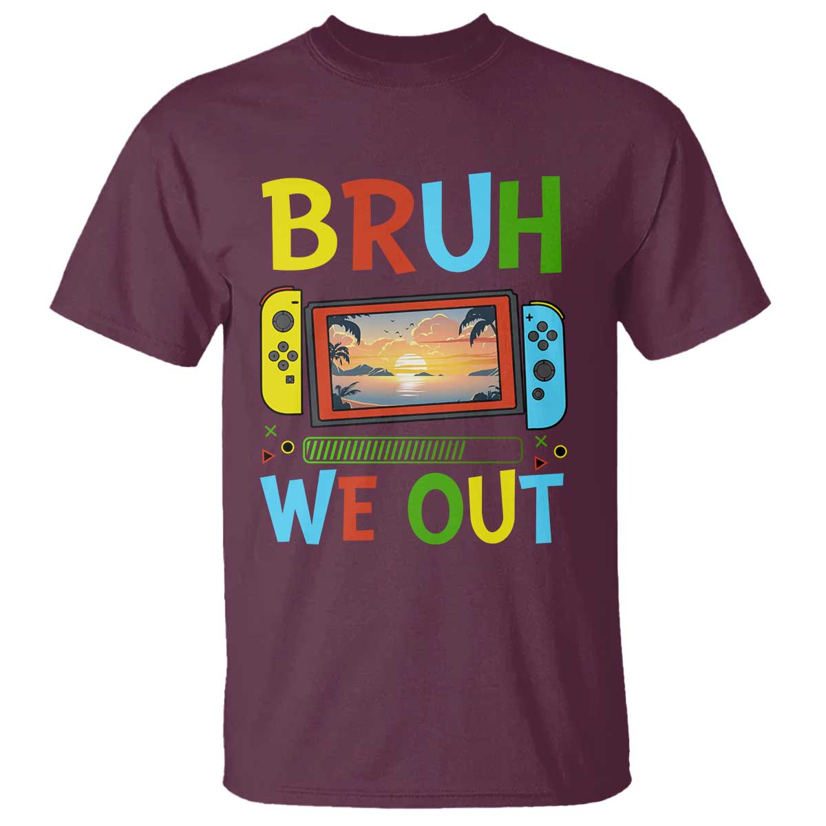 Summer Vacation T Shirt Bruh We Out Game Console Happy Last Day Of School - Wonder Print Shop
