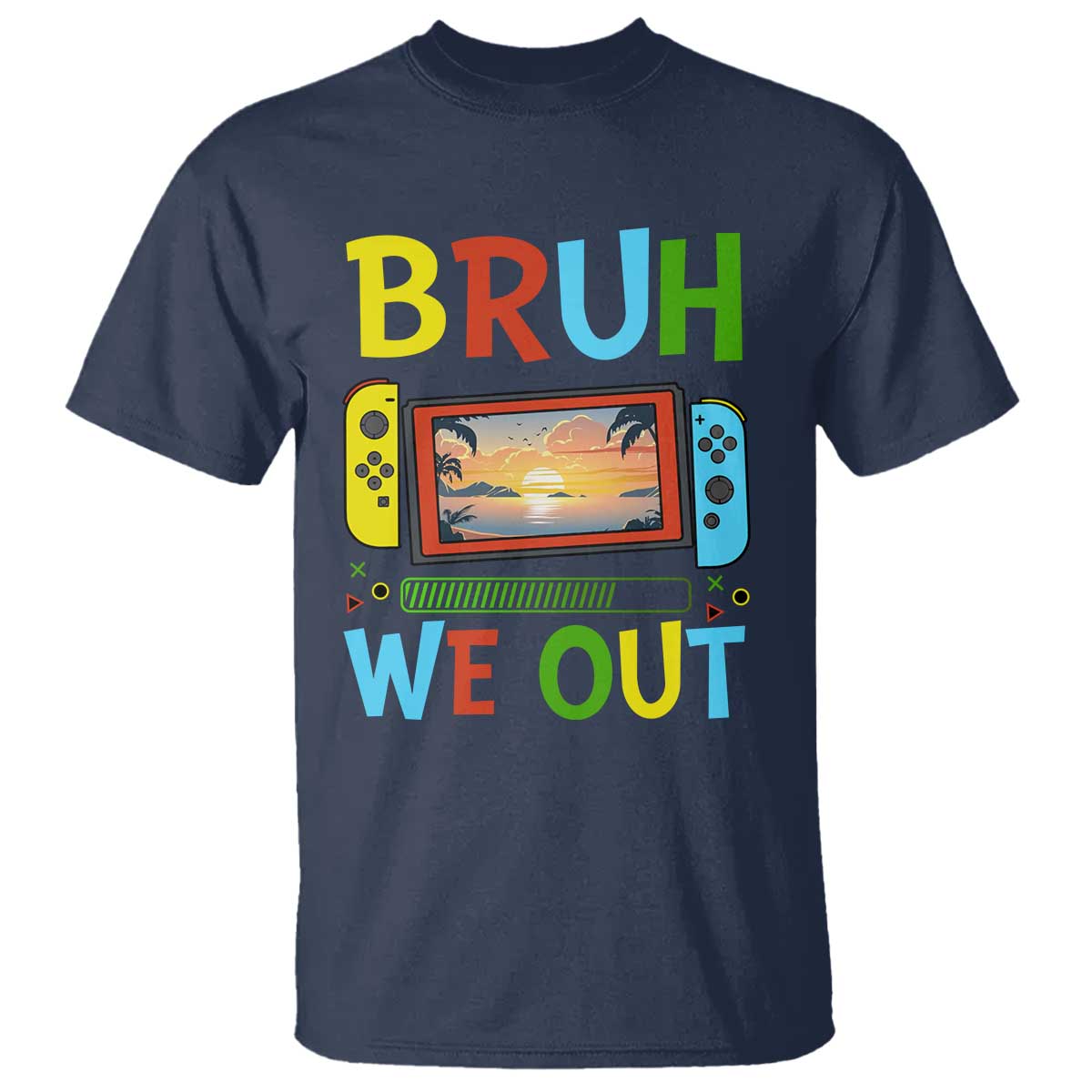 Summer Vacation T Shirt Bruh We Out Game Console Happy Last Day Of School - Wonder Print Shop
